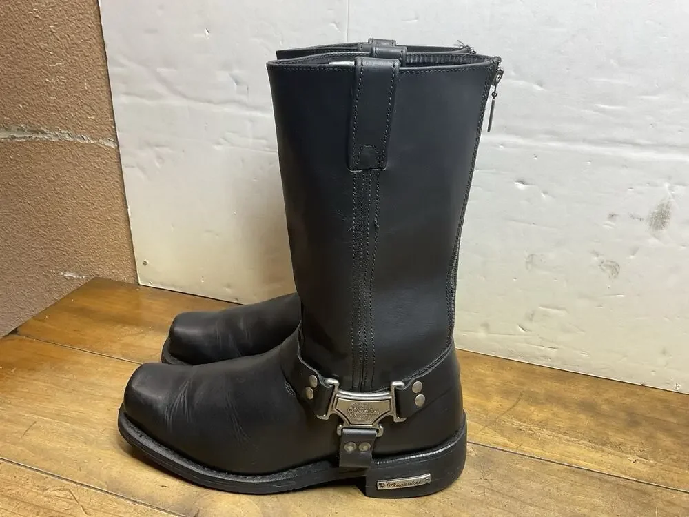 Milwaukee MB410 Men’s Size 13 EE Black Leather Classic Harness Motorcycle Boots